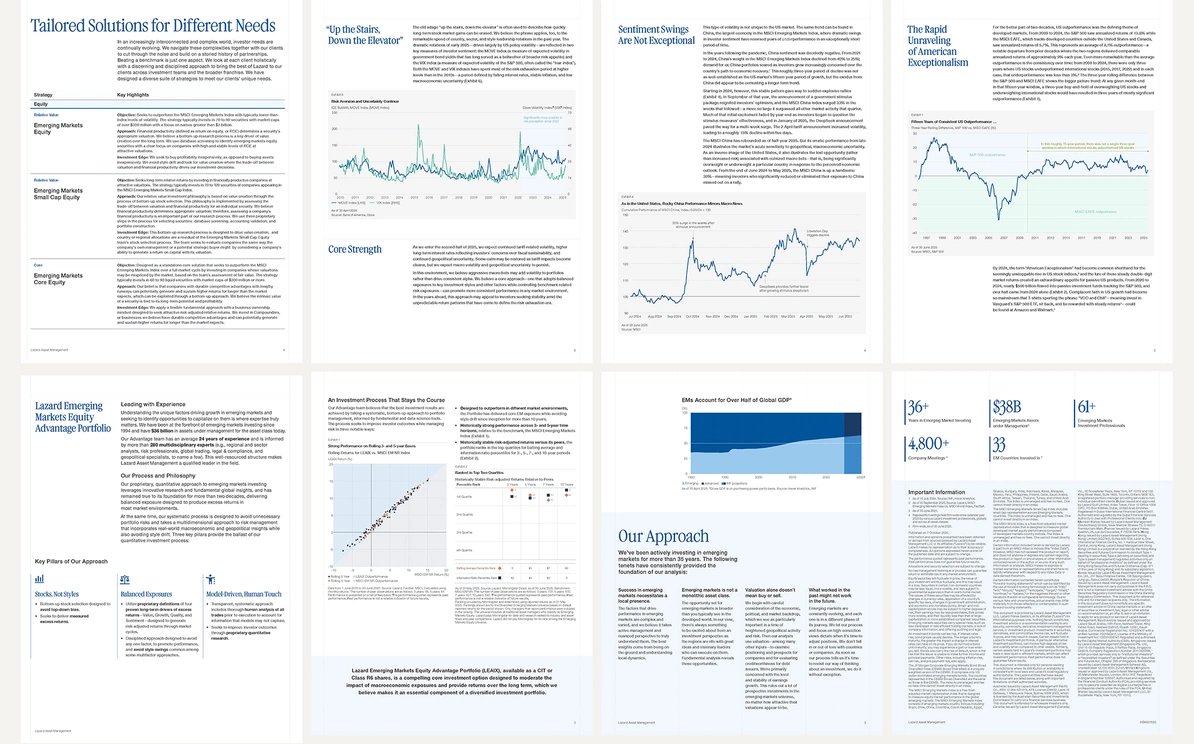 Interior spreads showing charts, tables and layout grid
